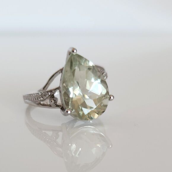 Green Amethyst Pear 4.9 Carats Size 8 - Picture 2 of 12